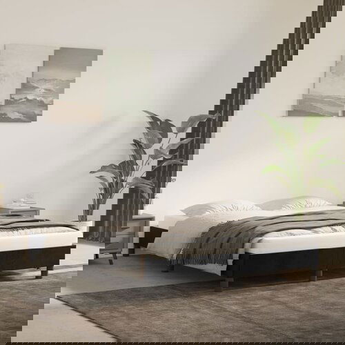 VidaXL okvir za krevet crni 140x200 cm bar&amp;scaron;unasti Slike