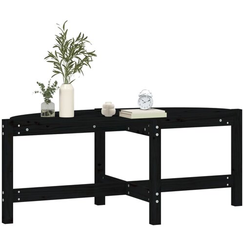  Stolić za kavu crni 118 x 63 x 45 cm od masivne borovine Slike