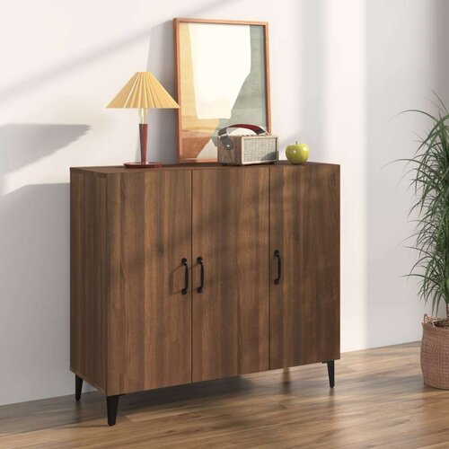  Komoda rjavi hrast 90x34x80 cm konstruiran les, (20654234) Slike