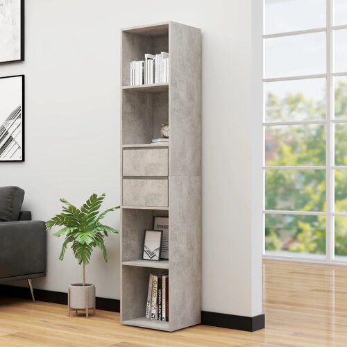 The Living Store Knjižna omara betonsko siva 36x30x171 cm iverna plošča - Knjižna Omara, (21436496) Cene