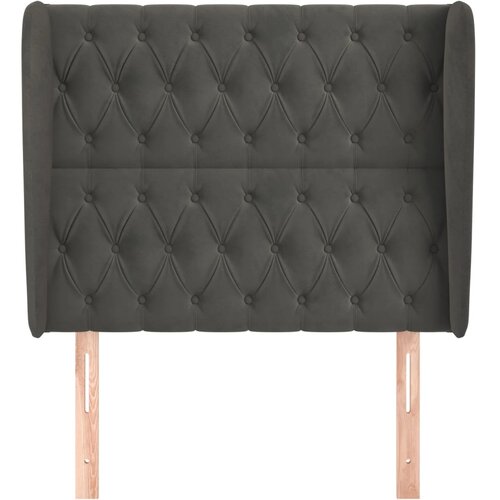 Uzglavlje s u&amp;scaron;ima tamnosivo 103x23x118/128 cm bar&amp;scaron;unasto Slike