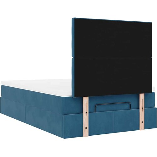 VidaXL okvir za krevet s madracima tamnoplavi 120x190 cm bar&amp;scaron;unasti Slike
