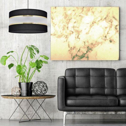  Luster na sajli HELEN 1xE27/15W/230V prečnik 35 cm crna/zlatna Slike