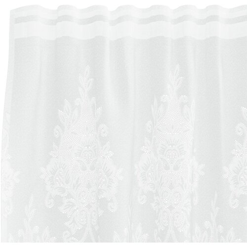  Čipkasta zavjesa sa zavjesama Bijelo 80 x 900 cm Poliester Slike