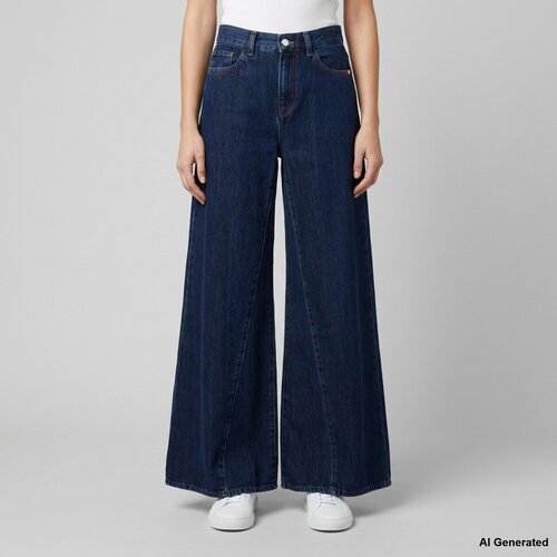 Amish Jeans Js) Colette Woman Denim Tencel Dark Stone Modra Cene