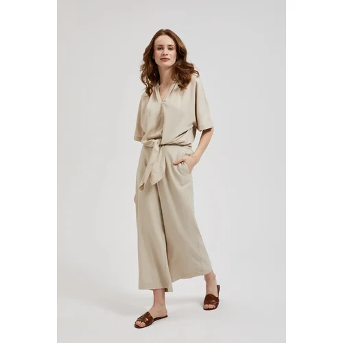 Moodo Women's linen trousers - beige