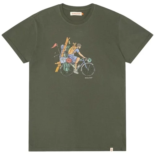 Revolution Majice & Polo majice Regular T-Shirt 1333 CYC - Army Zelena