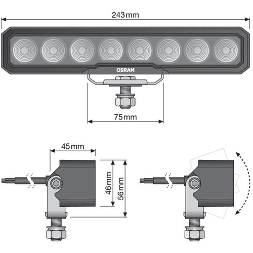  Osram-LED spot svetlo za automobil LIGHTBAR WL VX250-WD LED/36W/12/24V 6000K Slike
