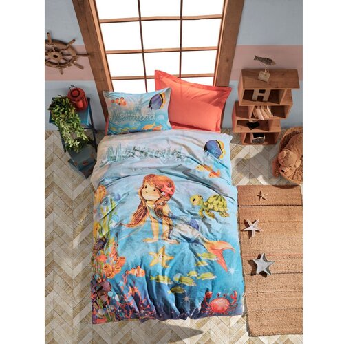 Colourful Cotton komplet posteljine Mermaid, 160x220cm, Plava Cene