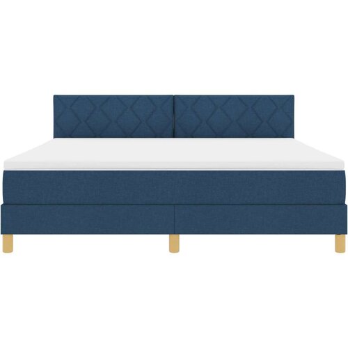 vidaXL Box Spring krevet s madracem plav i 180x200 cm tkanine Cijene