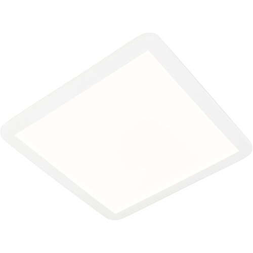 QAZQA Sodobna stropna svetilka bela 40 cm kvadratna vključno z LED 3-stopenjska zatemnitev IP44 - Steve Cene