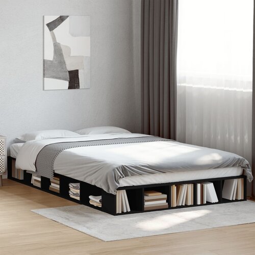 Furnova Posteljni okvir črn 120x190 cm inženirski les, (21939641) Slike