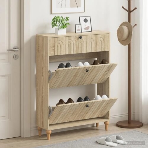  Ormar za cipele ALKMAAR 78 x 24 x 103 cm Konstruirano drvo - Hrast sonoma Cijene