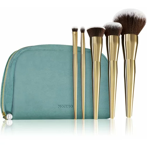 Notino Grace Collection Make-up brush set with cosmetic bag Set čopičev s torbico