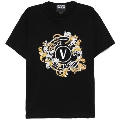 Versace Majice s kratkimi rokavi 78GAHC01 CJ01C Črna Cene