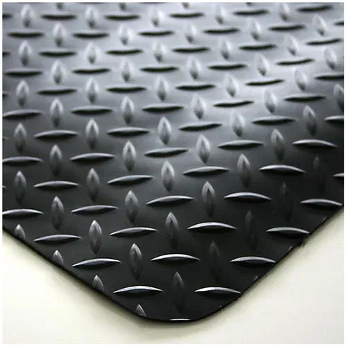 COBA Podloga za preprečevanje utrujenosti DECKPLATE, fiksne mere, črne barve, 900 x 600 mm