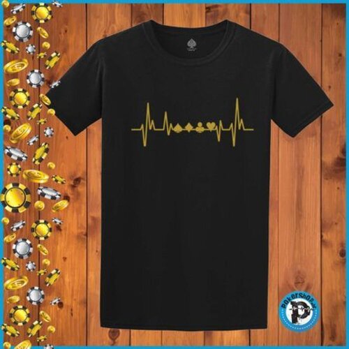  Poker majica "Heart Beat", crna Cene