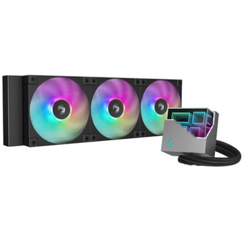 DeepCool komplet za tekočinsko hlajenje aio liquid cooler LT360, 360mm, RGB, črna Cene
