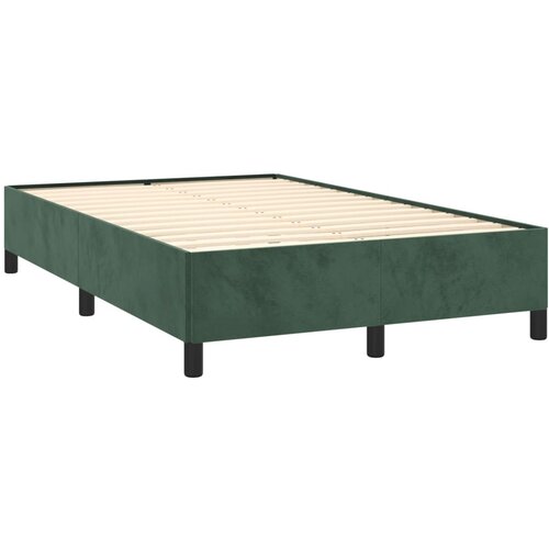 vidaXL Posteljni okvir temno zelen 120x190 cm žamet, (21142460) Cene
