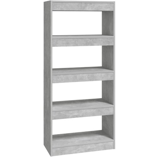 Maison Chic Knjižna omara - Knjižni regal betonsko siva 60x30x135 cm, (21723378) Slike