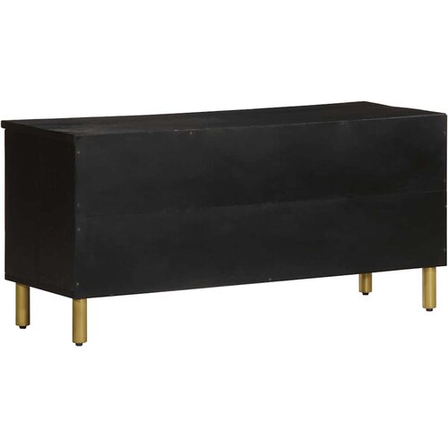  ormarić crni 100 x 33 x 46 cm od konstruiranog drva Slike