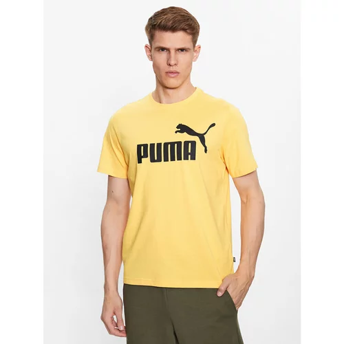 Puma Majica Essentials Logo 586667 Rumena Regular Fit