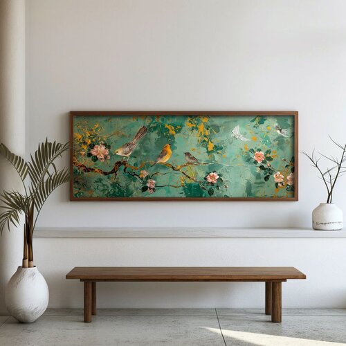 WALLXPERT FAH185-120 Multicolor Decorative Framed MDF Painting Cene