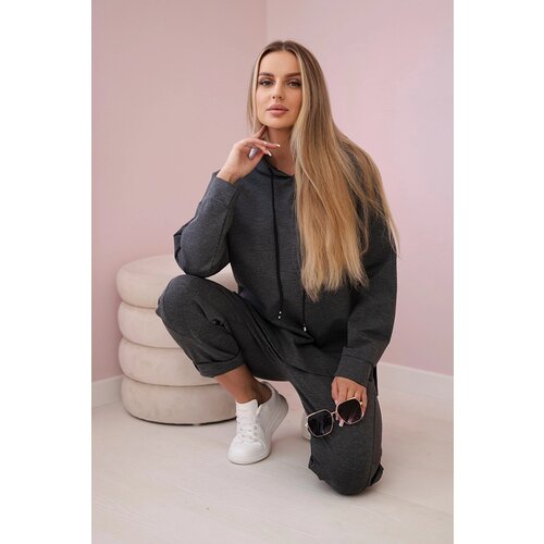 Kesi Włoski Włoski Set Punto Milano Winter hoodie + pants Graphite Slike