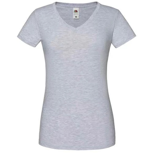 Fruit Of The Loom Iconic Vneck Women's Grey T-shirt