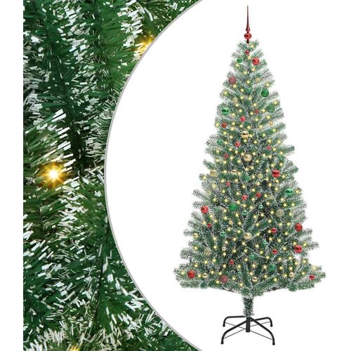 vidaXL Umjetno božično drevo s snežno obloženimi vejicami in LED lučko Cene
