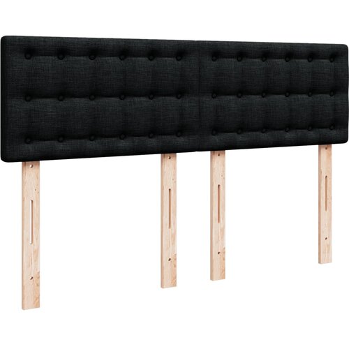 Krevet s oprugama i madracem crni 140x200 cm od tkanine Slike