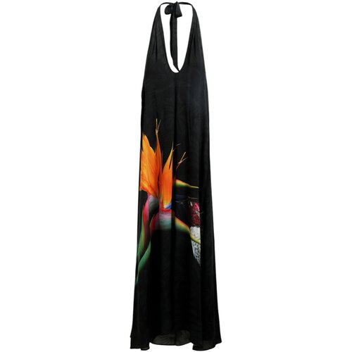 Desigual Dolge obleke SWIM_COLIBR&amp;Iacute; DRESS 25SWMW11 Črna Slike