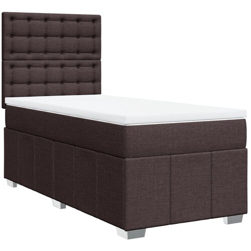 Maison Chic Box spring postelja - Vzmetna postelja z vzmetnico temno rjava 80x200 cm blago SL11340, (21903533) Cene