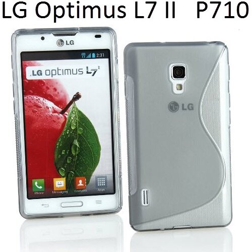  Gumijasti / gel etui S-Line za LG Optimus L7 II P710 - sivi Slike