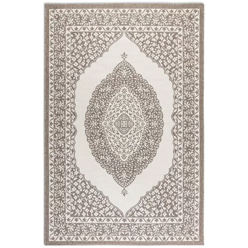 Elle Decoration Smeđi/krem vanjski tepih 160x230 cm Gemini –