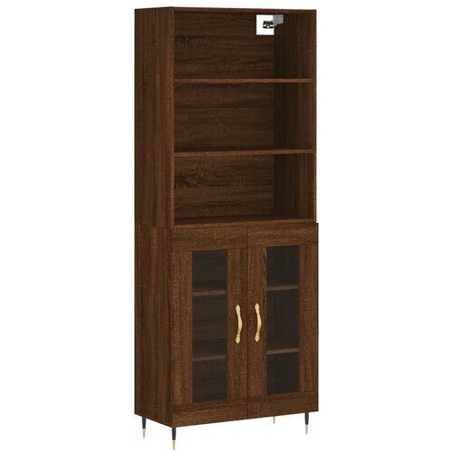 Maison Chic Visoka Komoda - Predalnik rjav hrast 69,5x34x180 cm inženirski les, (21720886) Cene