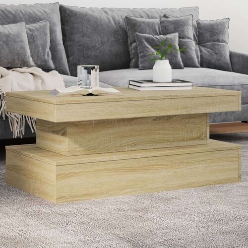  Stolić za kavu s LED svjetlima boja hrasta 90 x 50 x 40 cm Cijene
