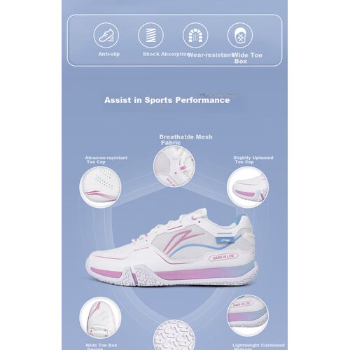 Li-Ning Unisex patike Didi Feixing 3 Lite, Belo-roze Cene