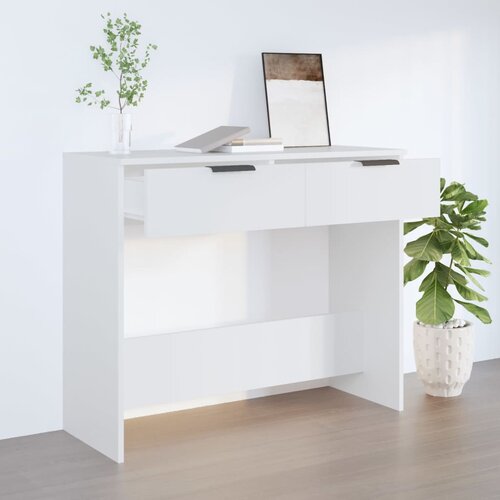 vidaXL Konzolna mizica bela 90x36x75 cm konstruiran les Cene