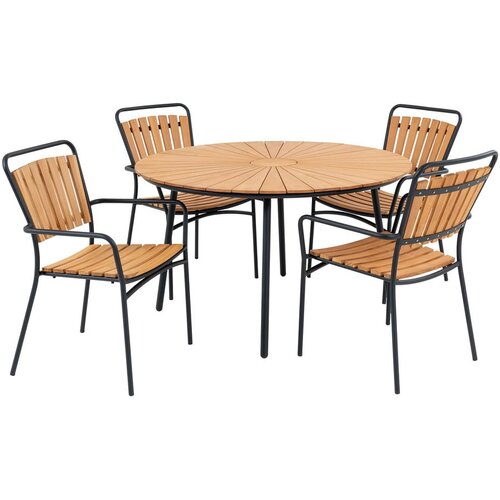 House Nordic Vrtni blagovaonski set u prirodnoj boji za 4 osobe Cleveland – Cijene