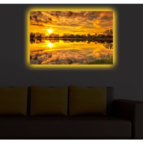 Opviq slika na platnu sa LED osvetljenjem 45x70cm Slike