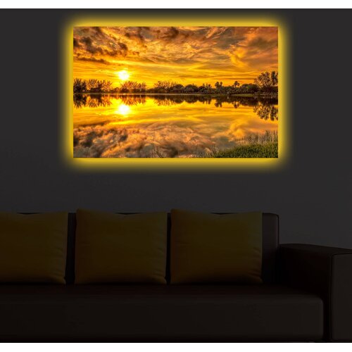 Opviq Slika na platnu sa LED osvetljenjem 45x70cm Cene