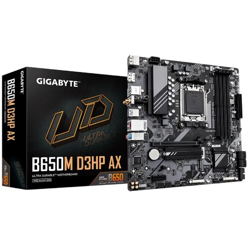 Gigabyte B650M D3HP AX Motherboard - AMD Ryzen 9000 Series CPUs, 5+2+2 Phases VRM, up to 8000MHz DDR5 (OC), 2xPCIe 4.0 M.2, WIFI 6E, 2.5GbE LAN, USB 3.2 Gen 1 Cijene