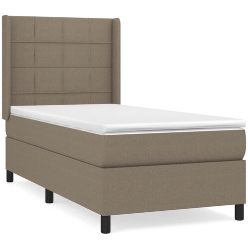 Maison Chic Box spring postelja - Vzmetna postelja z vzmetnico taupe 100x200 cm blago SL898, (21889656) Cene