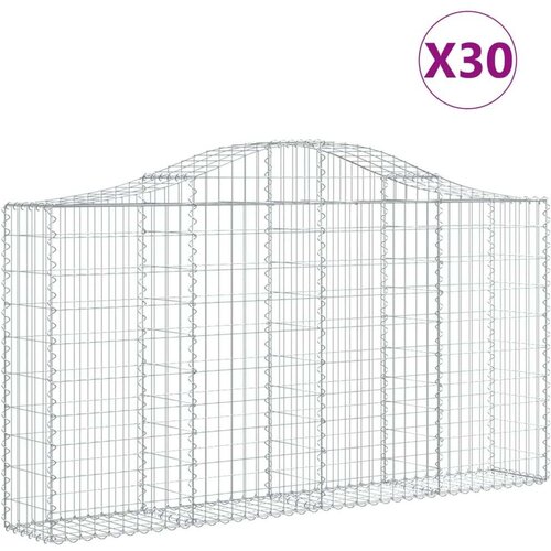  Lučne gabionske košare 30kom 200x30x100/120cm pocinčano željezo Cijene