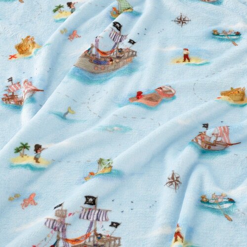 Belle &amp;amp; Boo Modra otro&amp;scaron;ka odeja iz mikropli&amp;scaron;a 150x200 cm Pirates &amp;ndash; Slike