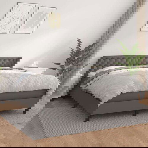  S oprugama i madracem sivi 140x200 cm od umjetne kože Slike
