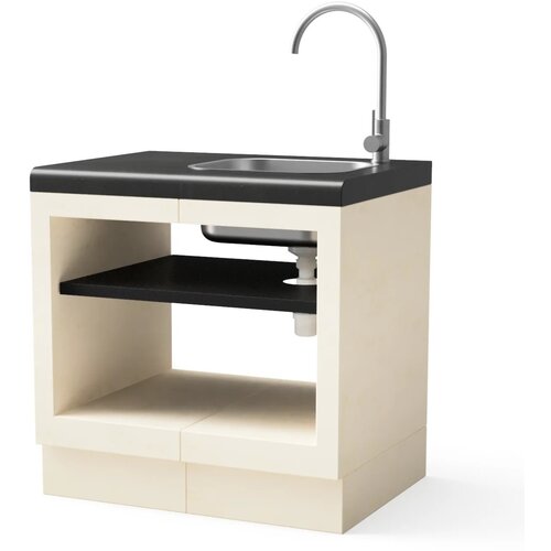 Tuozi Kitaway Modul - inox umivalnik s pipo s spodnjo blendo - črna/bela Cene