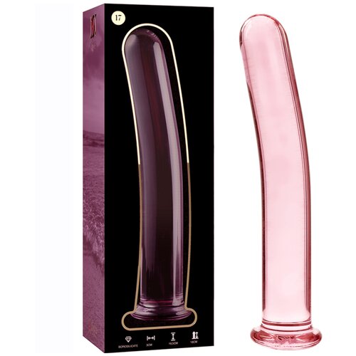 Ibiza Nebula Model 17 Dildo Borosilicate Glass 18.5x3cm Pink Cene