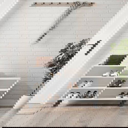 VidaXL Ormarić za cipele sjajni bijeli 102x36x60 cm konstruirano drvo Slike